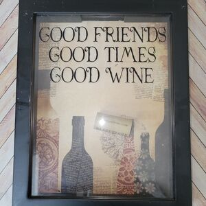 Framed Wine Themed Wall Art